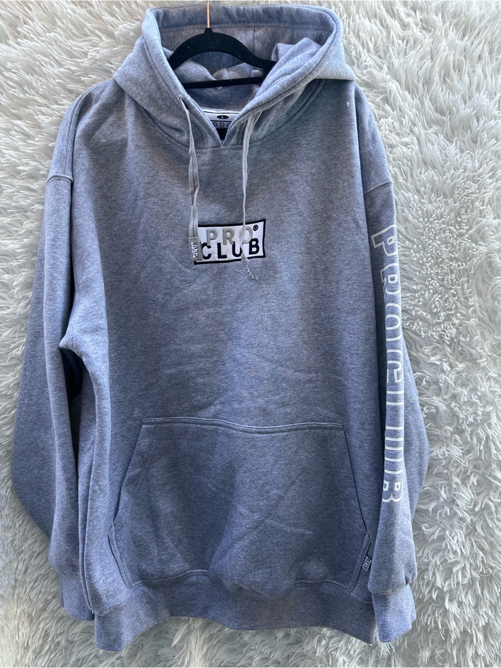 Pro Club Men's Gray Pullover Hoodie - Gray